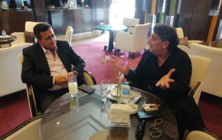 لقاء صحفي علي هامش الملتقي الثالث مع الدكتور / بسام رئيس الاتحاد